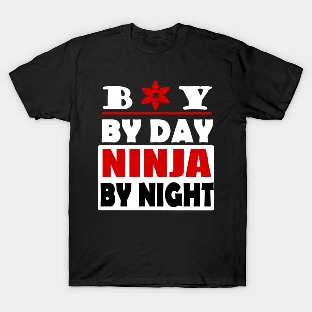 Ninja boy birthday gift sports children T-Shirt by FindYourFavouriteDesign